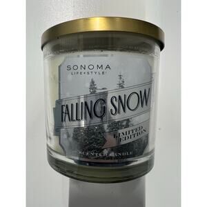 SONOMA 'LIMITED EDITION' 'FALLING SNOW'  3 WICK CANDLE